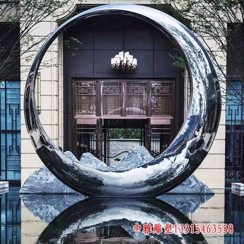 房地地產景觀月亮不銹鋼雕塑 固原月亮不銹鋼雕塑制作廠家